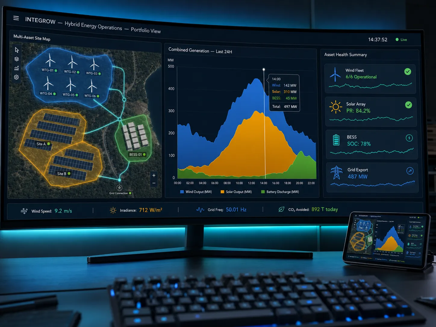 Hybrid Energy Operations Dashboard - Integrow