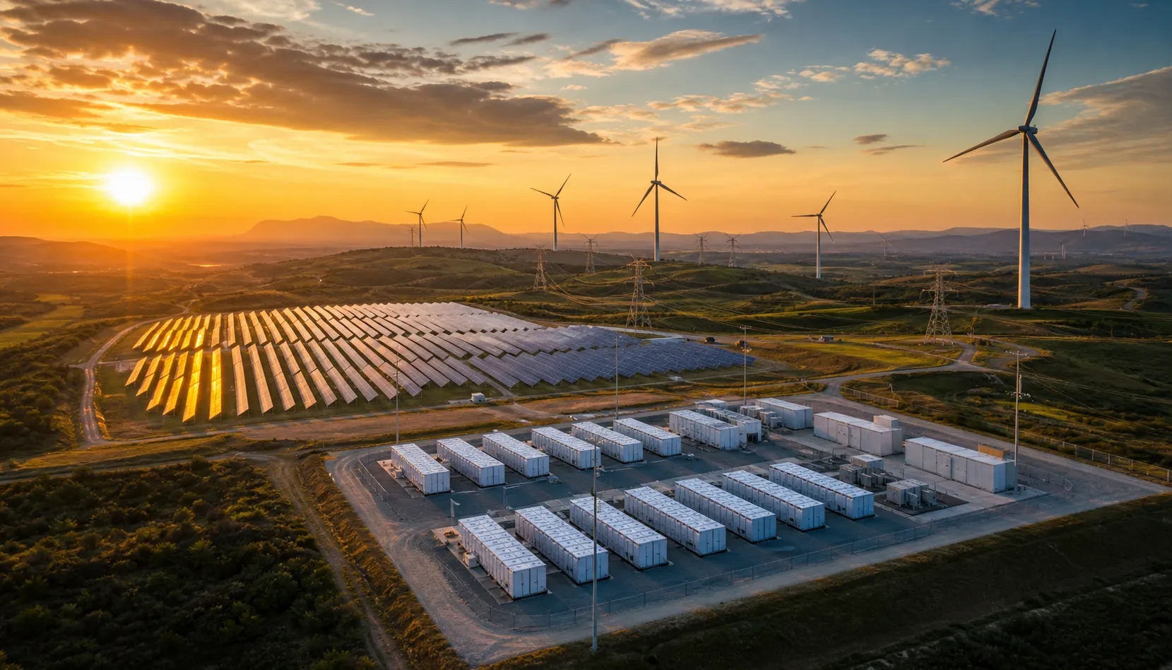 Renewable Energy Landscape at Sunset - Integrow Smart Energy