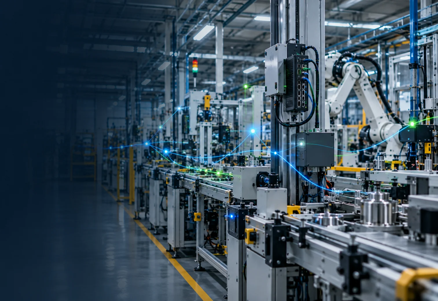 Industrial IoT connected smart manufacturing facility